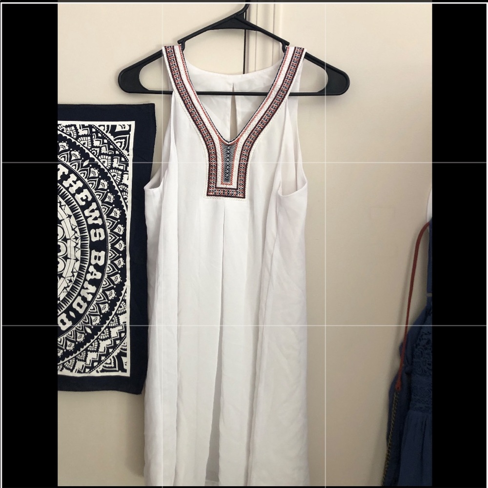 BCBG white sleeveless dress